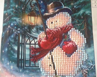 5 Diamond Snowman art