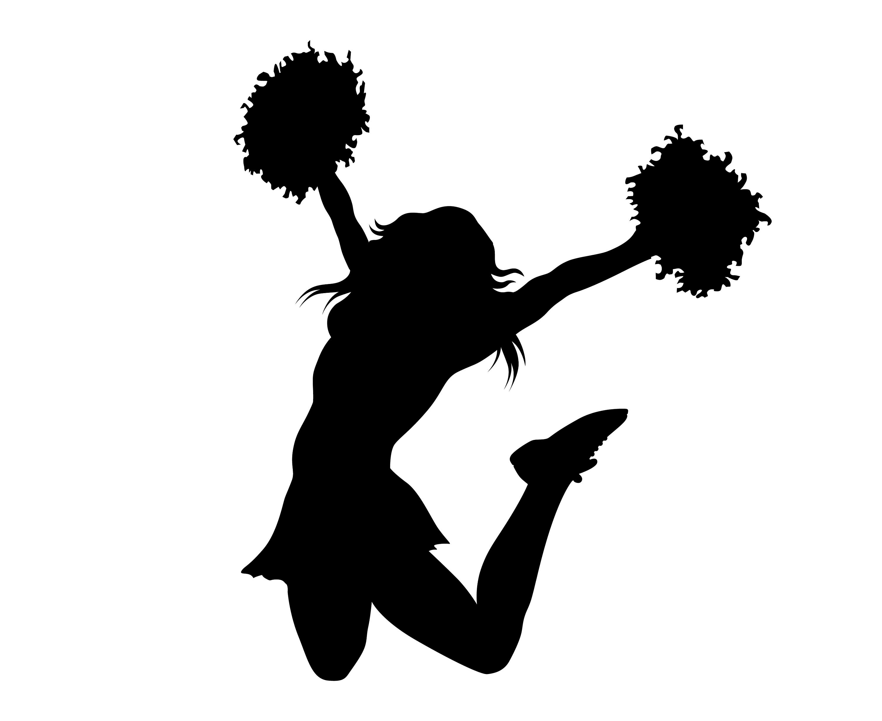 Cheerleader SVG, Cheer SVG, Cheer heart, Cheerleading, Silhouette,SVG ...