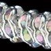 10pc - 8mm Crystal AB Rhinestone Round Lacy Rondelle Bead Spacers Silver Plated