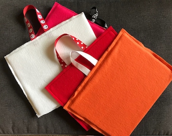 Lap Felt Boards // 14"W x 10.5"H // Flannel Board // Quiet Time // Travel Felt Board
