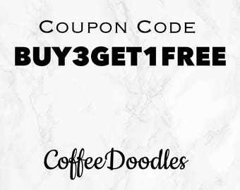 Buy Any 3 items and get the 4th FREE! BUY3GET1FREE