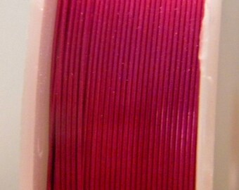 spool of 12 M Fil 0.4 mm - dark fuchsia - for DIY jewelry - F19