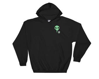 Lean Alien Hoodie | Stoner, Trippy, Codeine Tumblr Aesthetic Sweater