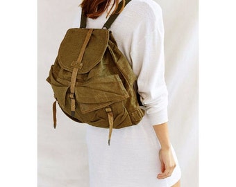 Vintage Czech army communist rucksack backpack soviet era ruck sack shoulder bag backpack military socialist Czechoslovakia