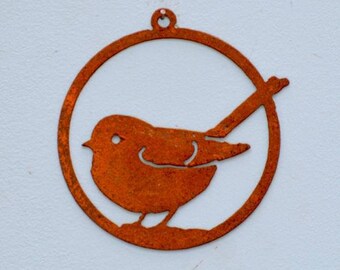 Chubby Chickadee Ornament | Wild Bird Art | Metal Bird Gift | Bird Lover Gift | Rustic Christmas Ornament | Metal Christmas Decor | CO103