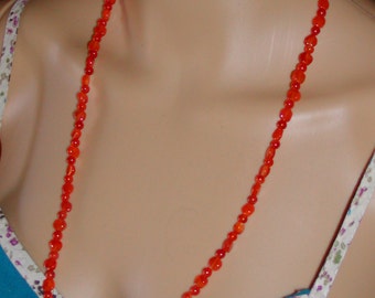 Orange Carnelian sterling necklace