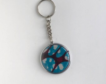African Wax Print Fabric Keyring
