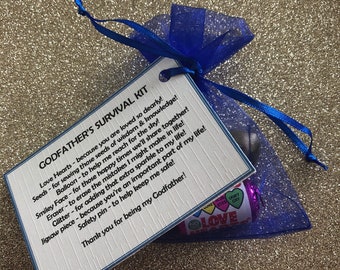 GODFATHERS personalised survival kit, keepsake, novelty gift, gifts for him, wedding gifts, favours