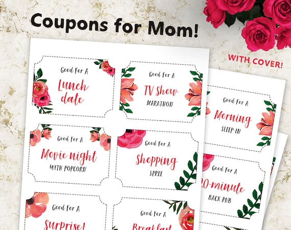 Download Printable Coupon Book for Mom Mother's Day Coupon Book