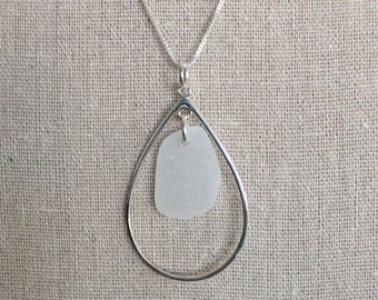 Sterling silver seaglass pendant
