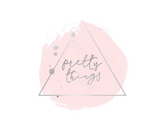 Premade logo, logo aquarelle, logo du Blog, Blog en-tête, Logo personnalisé, aquarelle en-tête, Logo personnalisé, Logo design, logo or