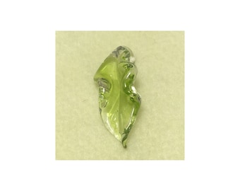 Green 3D Glass Leaf Pendant 50mm