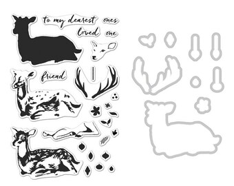 Hero Arts SB119 Deer Stamp+Die Combo