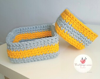 Hand made baskets set of 2