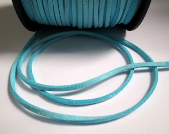 1 m cord Suede Blue 3 mm