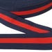 Blue Red Striped Gucci Style Rubber Elastic Band Trim