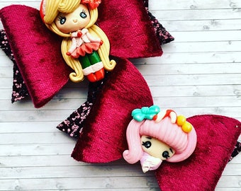 Velvet Christmas hair bow