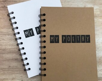 My Poetry | 5"x7" | Journal | Notebook | Gift | Letters | Scrapbook | Junk Journal | Smash Book