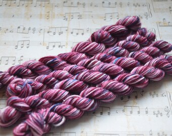 SALE Opulent Orchid Sparkle Sock Mini Skein, Spring Mini Skein, 10 g Mini Skein
