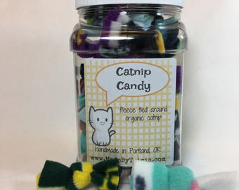 catnip candy - fleece cat toy - 36 count