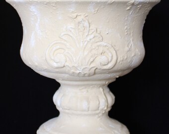 Tuscan Style Shabby Chic Urn Planter Ceramic