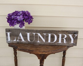 Laundry Room Sign, Laundry Room Decor, Rustic Laundry Room Decor, Wood Laundry Sign, Primitive Laundry Sign, Farmhouse Laundry Decor,