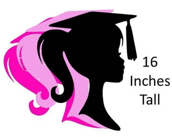 Graduation Girl Silhouette Decoration Party Wall Sign Backdrop Party Decor Supply High School 2018 Graduation Decoration 16 Inch Tall