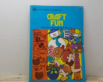 Craft fun, 1975, Golden Family Funtime Book, vintage kids book