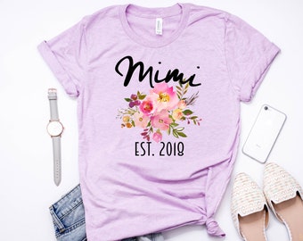Mimi Shirt, Mimi Gift, Mimi Gift, Mimi T Shirt, Mimi TShirt, New Mimi, Pregnancy Reveal, Custom Tee, Pastel Shirt, Bella Canvas - Item 6025