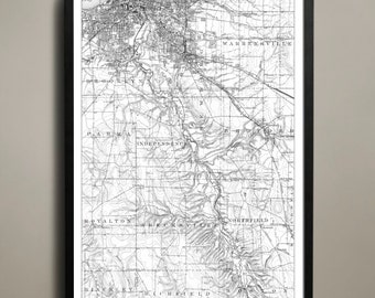 Map of CLEVELAND Print, Wall Decor for your Home or Office