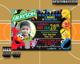 Sesame street Sesame street Invitation Sesame street Birthday Sesame street Party Sesame street Birthday Invitation Sesame street Invited