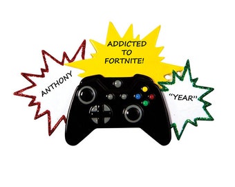 Video Gamer Personalized Ornament - Fortnite Player Personalized Ornament - Video Gamer Girl Ornament - Video Gamer Boy Ornament