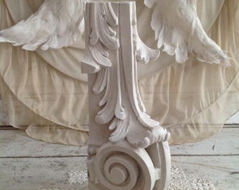 Antique Painted Architectural Salvage Pediment Piece