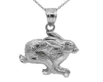 925 Sterling Silver Rabbit Necklace