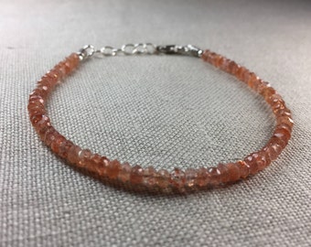 Sunstone Bracelet in Sterling Silver