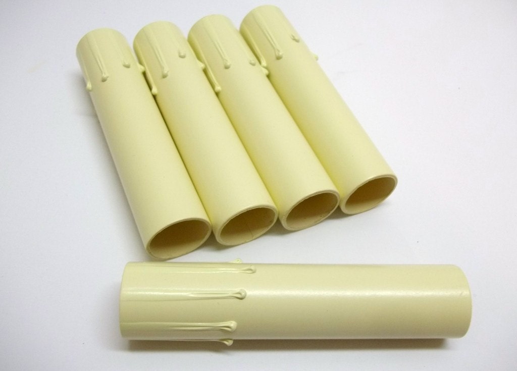 Chandelier Candle Cover One 4 Inch Ivory Drip Sleeve Zoom
