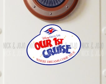 Our First Cruise - Tag Magnet - Disney Cruise Magnet - Door Magnets