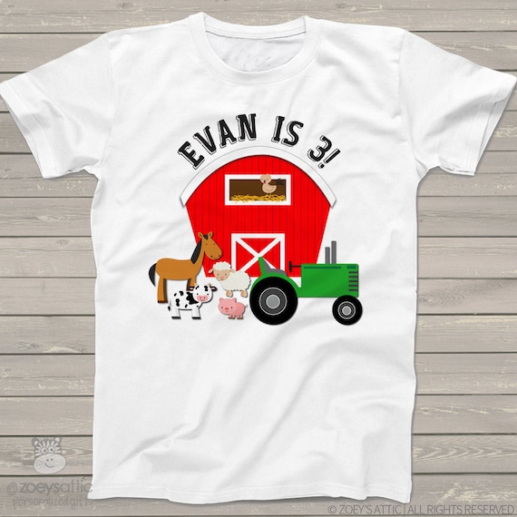 2nd birthday farm shirt