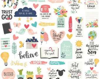 Simple Stories Faith Bits and Pieces Cardstock Die-Cuts