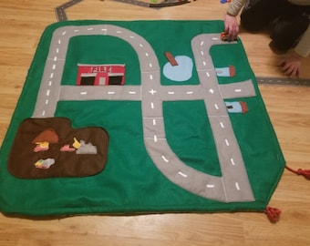 Car Play Mat and Storage Bag