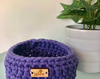 3 Strand Crochet Storage Containers \\ Crochet Baskets \\ Crochet Bowls \\ Bathroom Storage \\ Kid Storage \\ Teen Storage