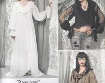 Arkivestry Steampunk Dress And Top In Two Lengths Goth Gown And Blouse Size 6 8 10 12 Sewing Pattern 2011 Simplicity 2163