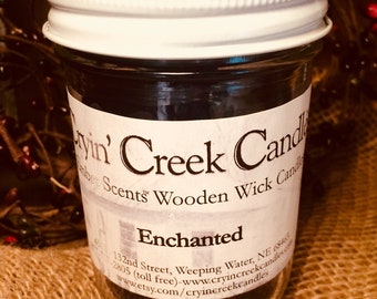 Enchanted Ember Scents Large Wooden Wick Candle