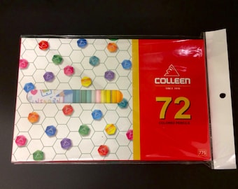 New 1 box 72 Colleen colored pencil pastel color, Hexagonal color pencil