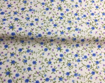Purple and blue floral Liberty fabric