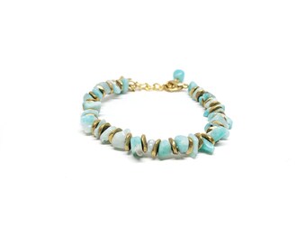 Amazonite Bracelet, Beaded Bracelet, Ethical Jewelry, Turquoise Bracelet, Bracelet for Women, Boho Bracelet, Ethical Gift Idea, Gemstones