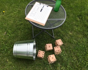 Yardzee, Yard Yahtzee Outdoor Game //Memorial Day // Wedding Gift // Hostess Present // Graduation Gift // Dice Games // Beach // Play
