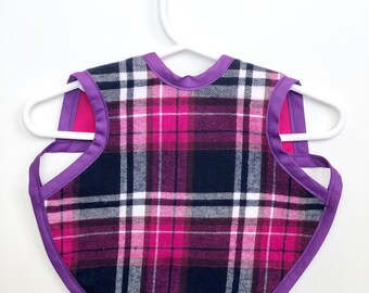 Small Pink and Purple Plaid Bapron