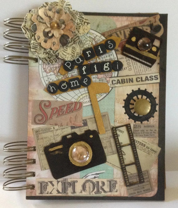 Altered Book Mixed Media Travel Journal