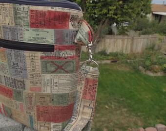 Knitting Project Bag, Tickets project bag, Crochet project bag, Zippered Bag, Knitting Bag